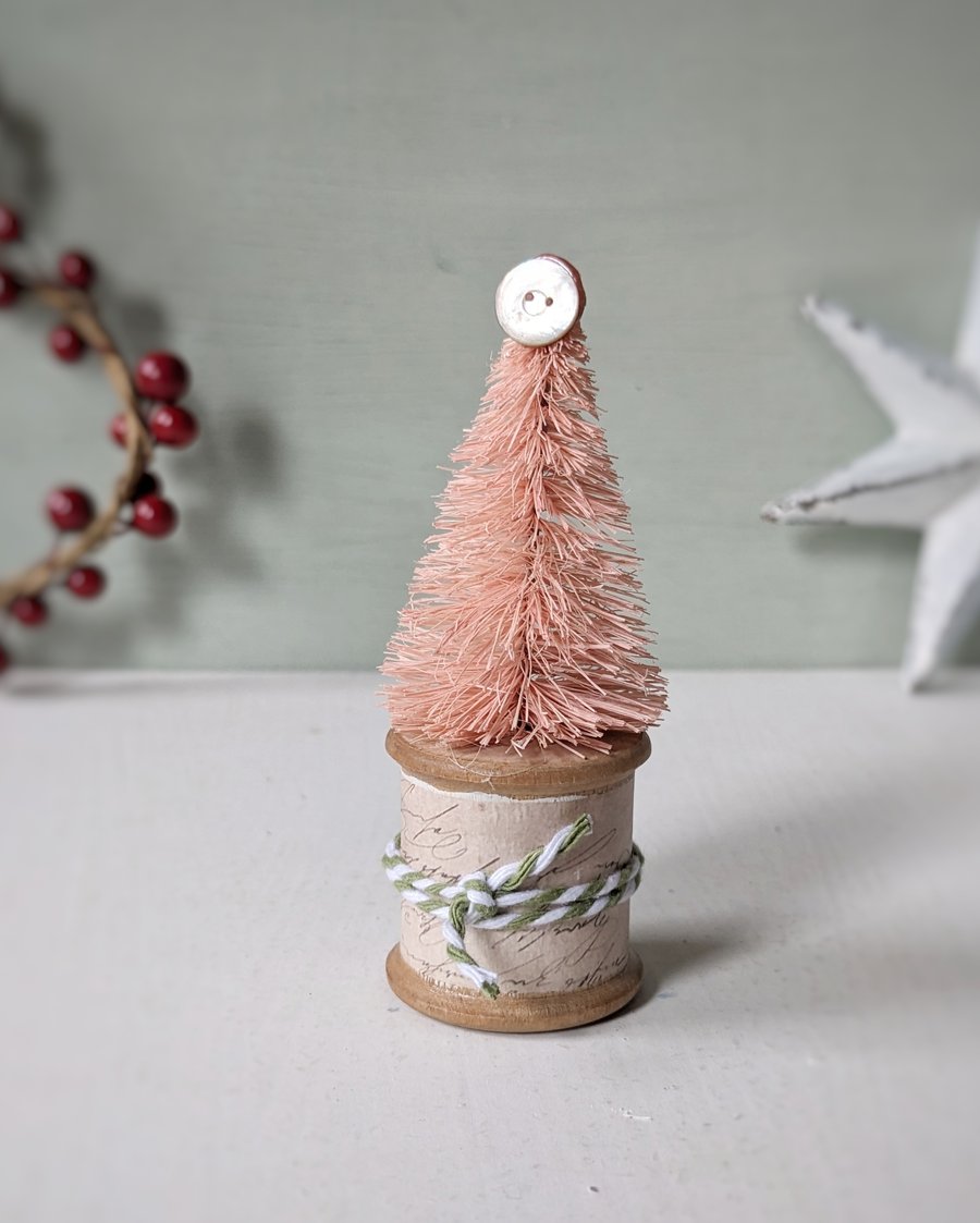 Vintage Bobbin Christmas Tree Decoration