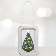 Christmas decoration, 3D tree in a little tin, 