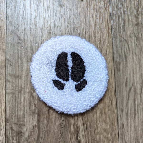 Cow Hoof Print Mug Rug or Coaster - Folksy