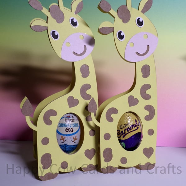 Cute personalised Giraffe cream egg holder