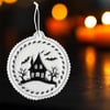 Haunted house Halloween Embroidered Hanging Keepsake, 