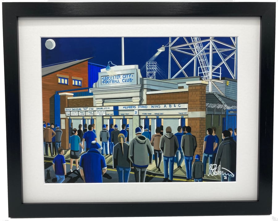 Leicester City, Filbert Street, High Quality Framed Football Art Print.