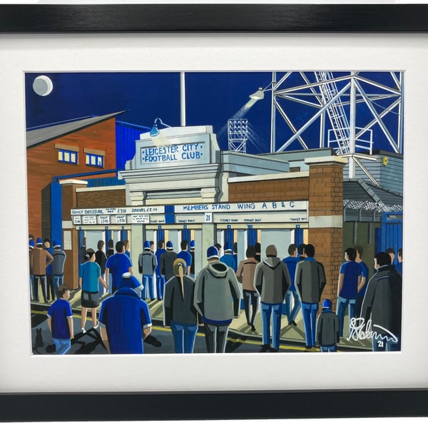 Leicester City, Filbert Street, High Quality Framed Football Art Print.