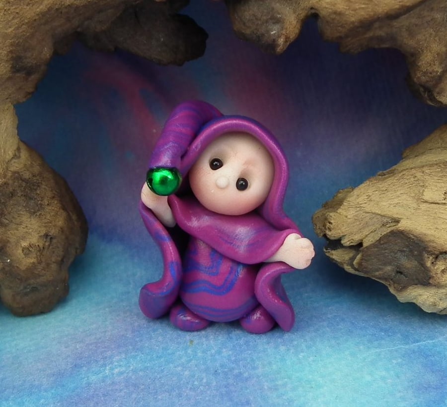 Jester Gnome 'Kimba' 1.5" OOAK Sculpt by Ann Galvin