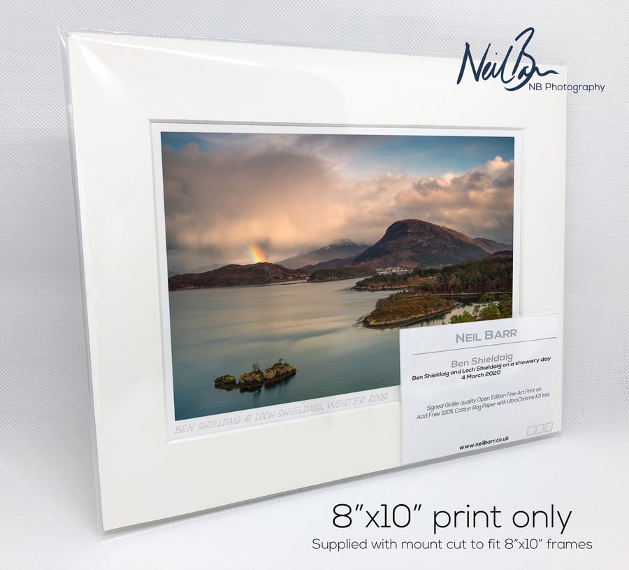 Ben Shieldaig & Loch Shieldaig, Wester Ross - A5 (10" x 8") Unframed Print