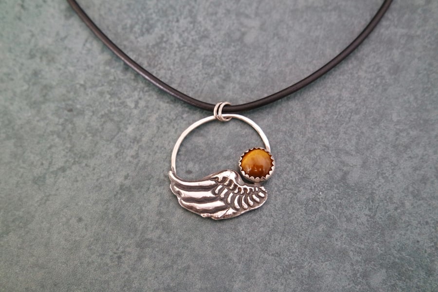 Angel Wing Silver Necklace, Fine and Sterling Silver