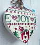 Christmas Hanging Heart Decoration in Emma Bridgewater Designs - Image 2