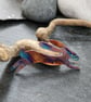 Hare brooch in flame painted copper  - Image 1