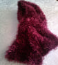 Hand Knitted Burgundy Necktie - Image 1