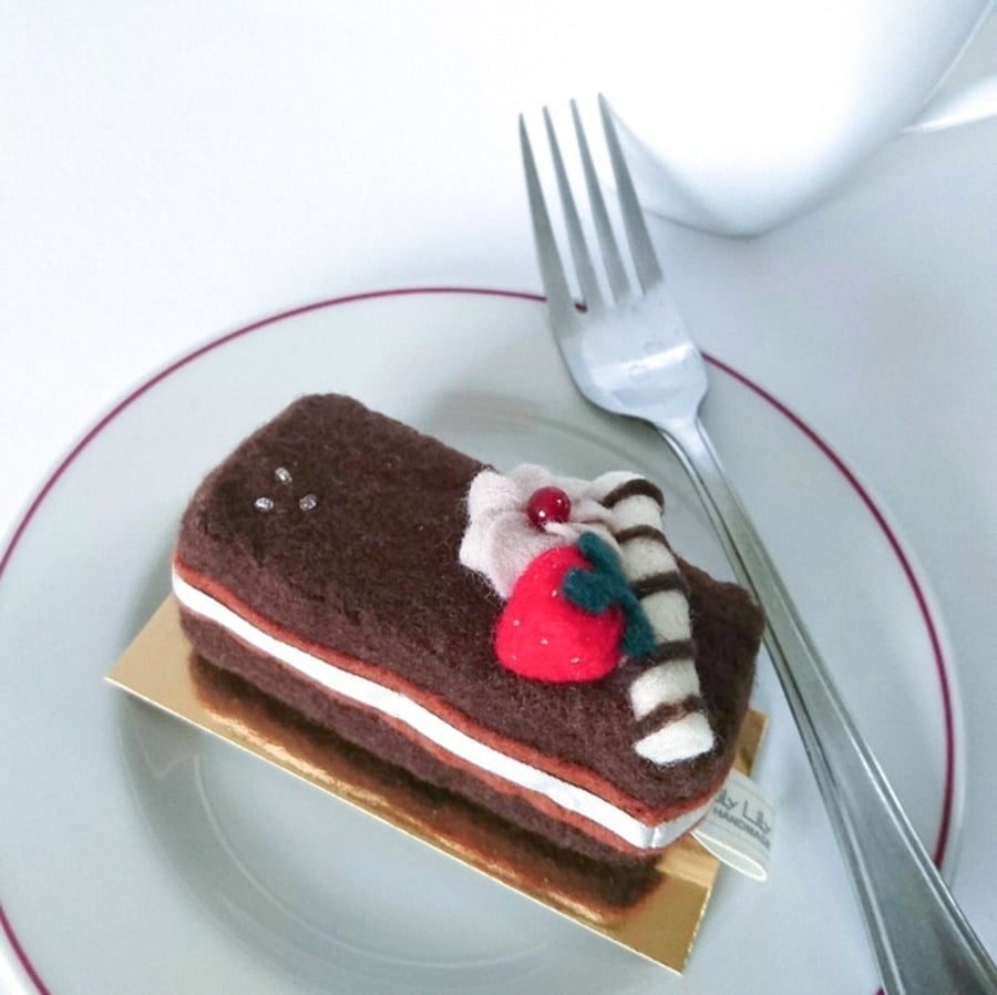 Felt Patisserie Cake slice, keepsake gift by Lily Lily Handmade