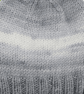 Grey and White Ombre Baby Hat 0-3 Months, Hand Knitted Gender Neutral Beanie - Image 3