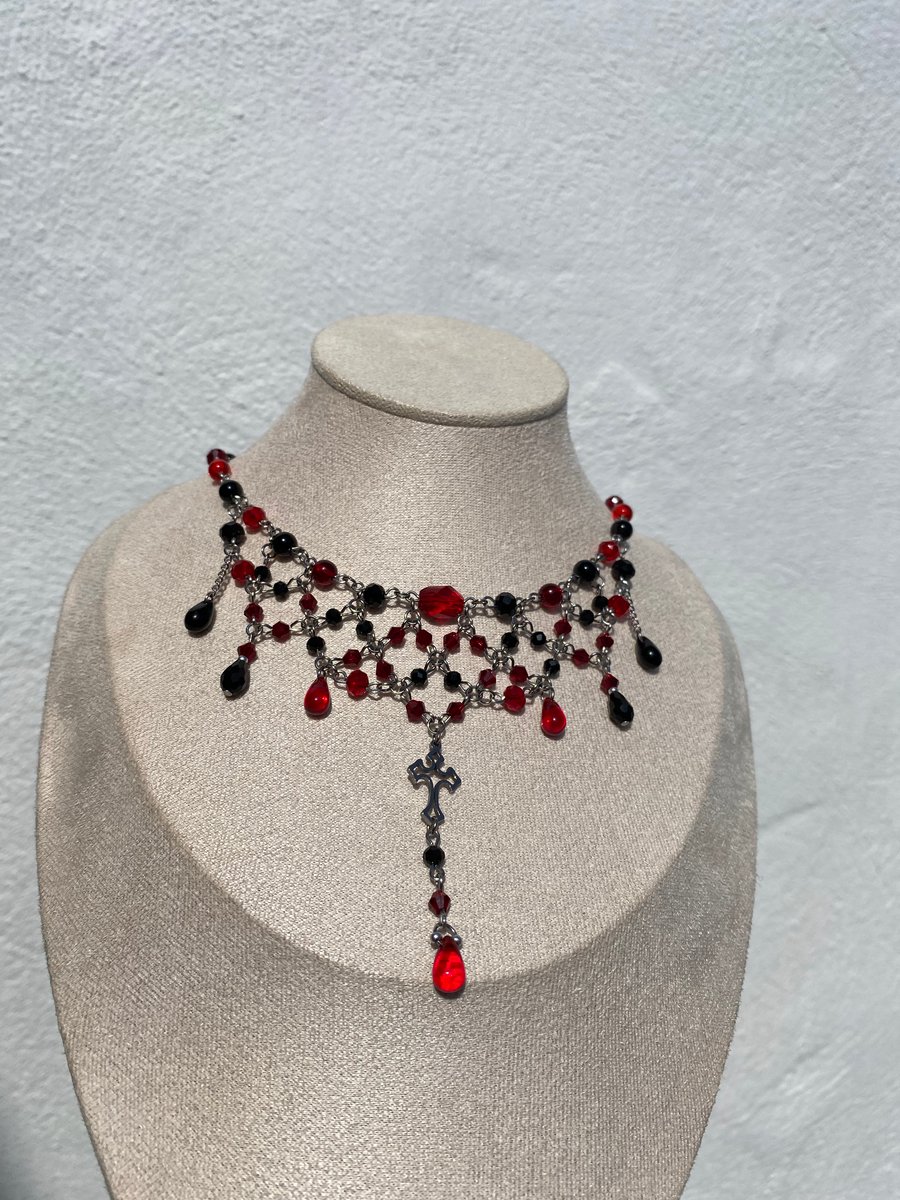 Lorelei - Gothic Cross Choker Necklace 