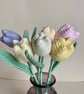 Crochet tulip bouquet, handmade pastel tulips, forever flowers, gift for her - Image 4