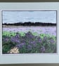 Sea Lavender on Holkham Beach- Limited Edition Lino Print
