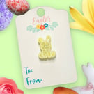 Easter bunny brooch, alternative easter gift