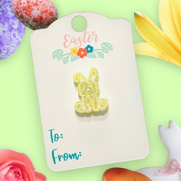 Easter bunny brooch, alternative easter gift