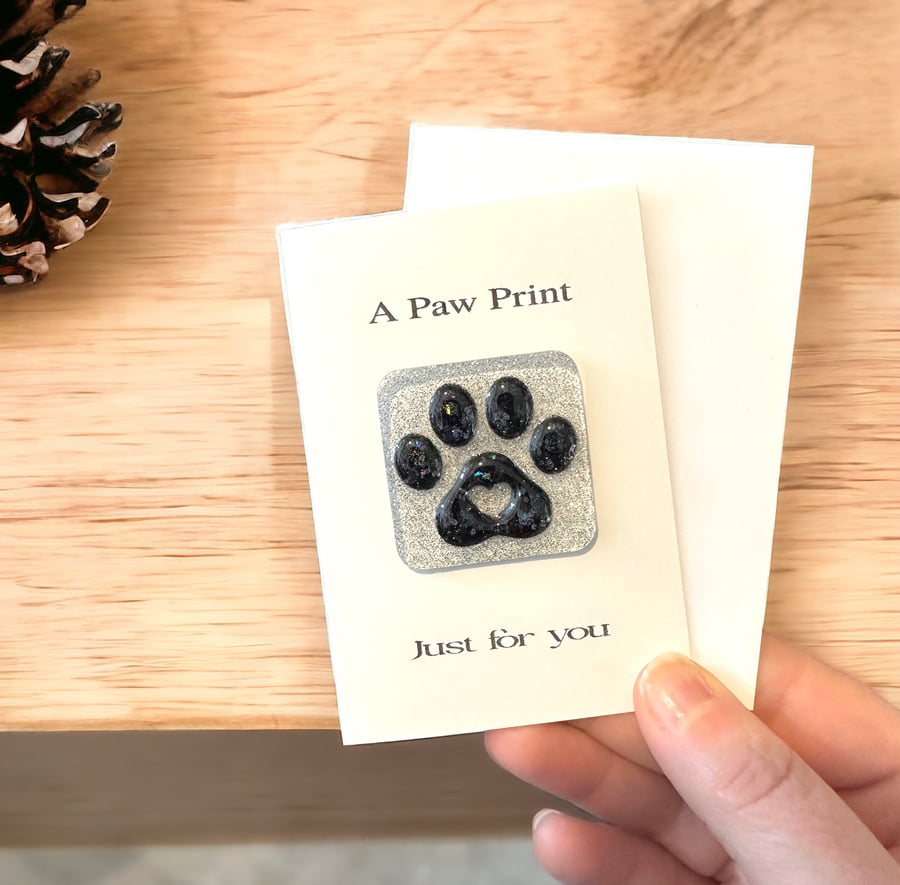 Pocket paw print, pocket gift, paw print gift, token gift, pet gift, 