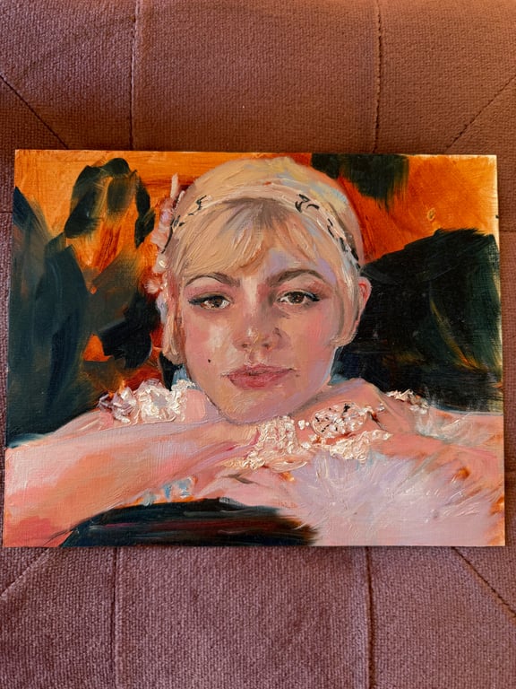 Golden Era Portrait – 1920s Flapper Girl in Warm Tones