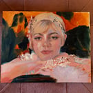 Golden Era Portrait – 1920s Flapper Girl in Warm Tones