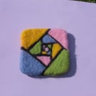 Needle Felt Abstract Coaster