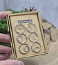Sterling Silver Triple Circle Dangle Earrings (OOAK) (A) - Image 1