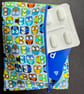 Small zipped purse - colourful owls on light blue - Image 5