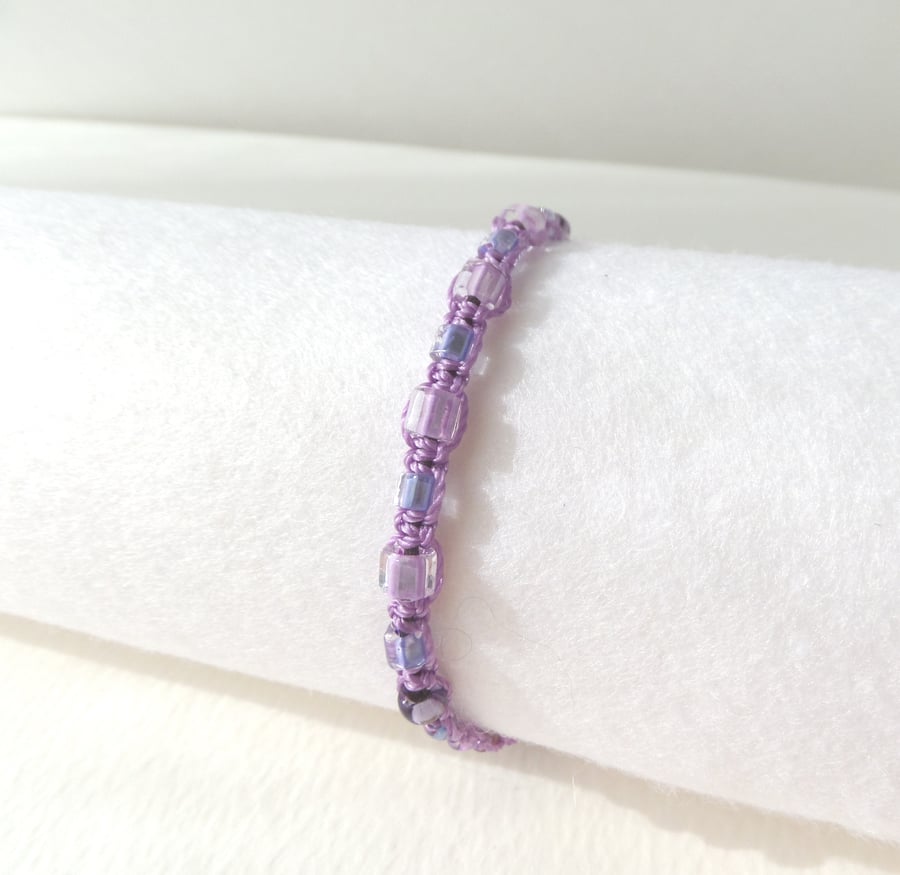 Dainty Shamballa Macramé Bracelet, none metal jewellery