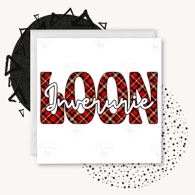 Inverurie Loon -  Tartan Doric Greetings Card