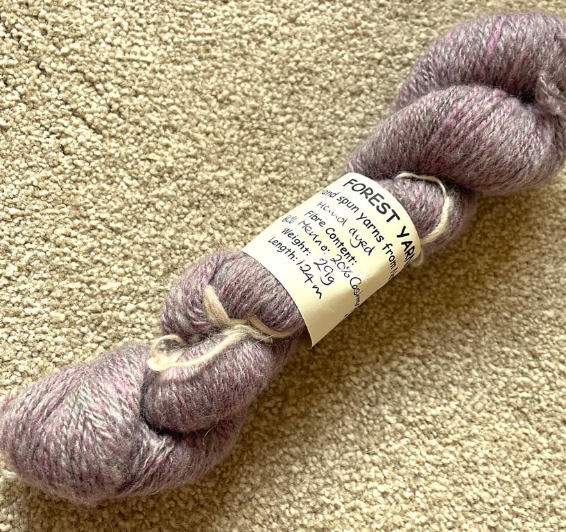 HANDSPUN MERINO & CASHMERE YARN, HAND DYED, 28g