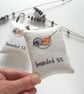 freehand embroidered lavender bag sachet hanging decoration BEARDED TIT