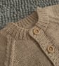 18" Patterned Fawn Round Neck Cardigan - Image 4