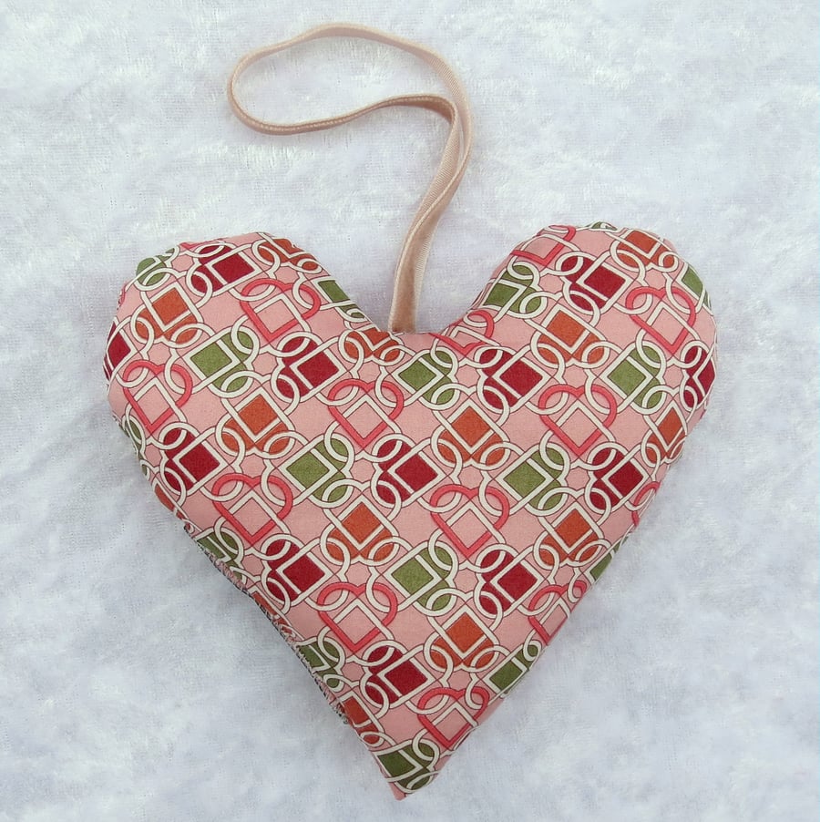 Heart decoration, Liberty Lawn heart, fabric heart