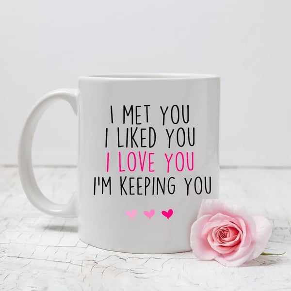 Mug for boyfriend, anniversary gift, birthday gift, gift for girlfriend, husband