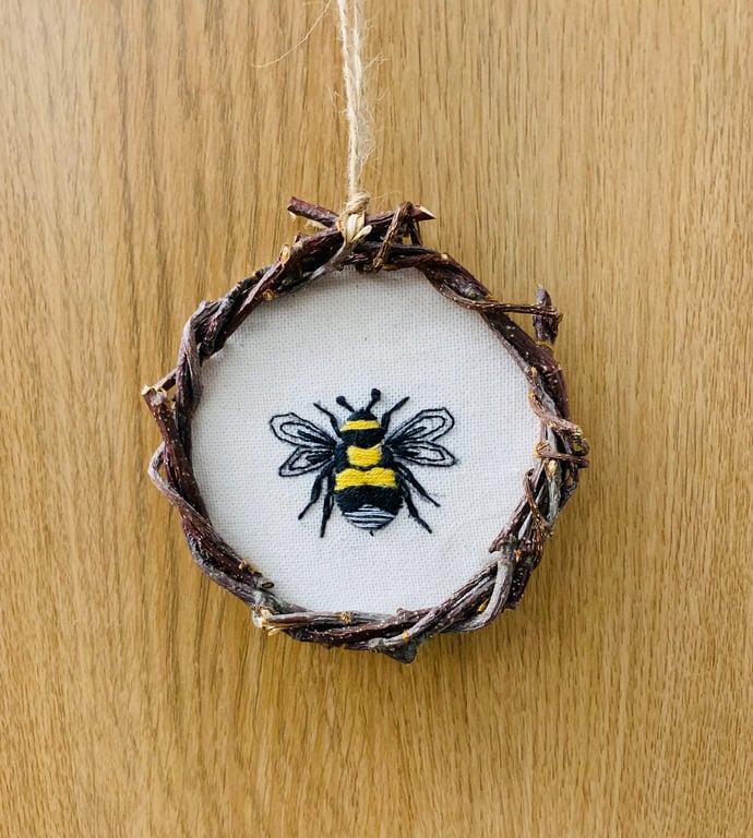Embroidered bee