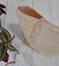Hand Printed Linen Wash Bag, Toiletry Bag, Accessory Bag - Ochre Yellow - Image 3