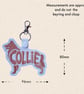 Collie Keyring - Embroidered Dog Word Art Bag Charm - Image 5