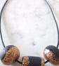 BLACK AND GOLD GLITTER POLYMER CLAY NECKLACE  - FREE UK POSTAGE - Image 4