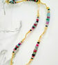 Genuine Unique Ruby, Emerald & Sapphire  Gold Vermeil Necklace - Image 3