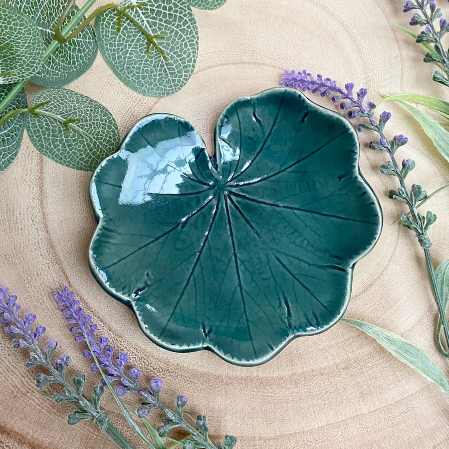 Handmade Ceramic  Leaf Dish 