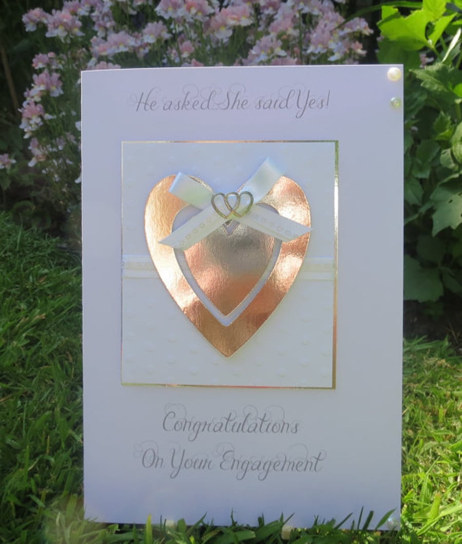 Engagement Congratulations Handmade card