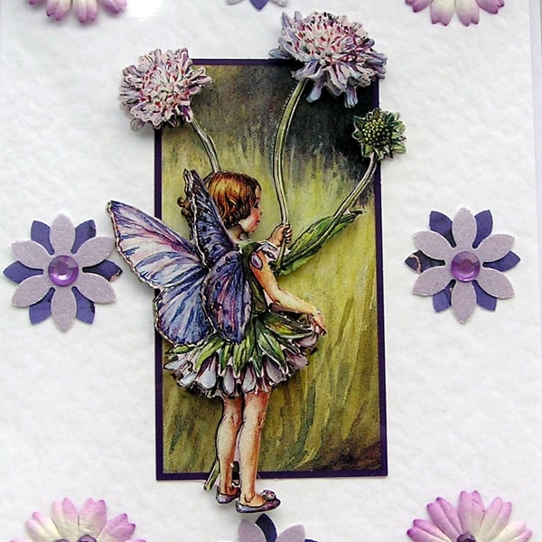 Fairy Hand Crafted 3D Decoupage Greeting Notele... - Folksy