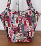 Bucket bags, tote bags colourful faces