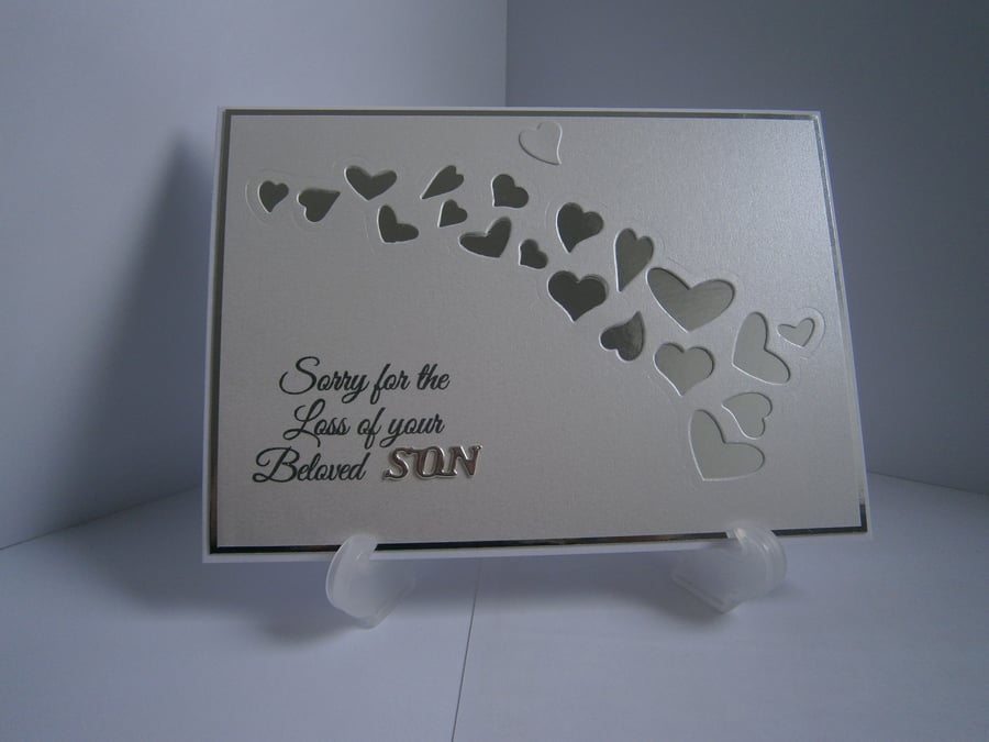 Handmade A6 Sorry For The Loss of Your Beloved Son Card