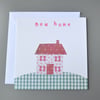 New Home Card with Fabric Cottage