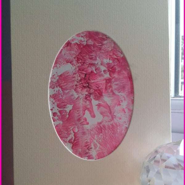 Pink Scry Original encaustic art Painting