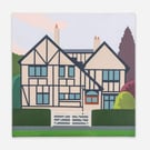Dulwich Village (Framed Original Painting, 12x12")
