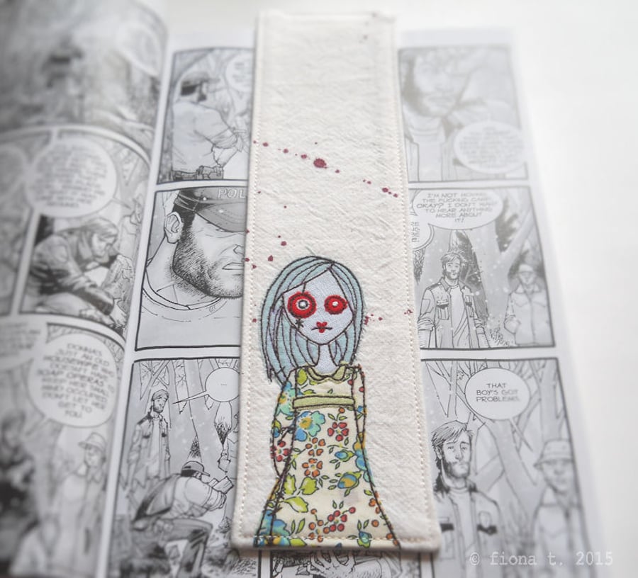 zombie girl bookmark 