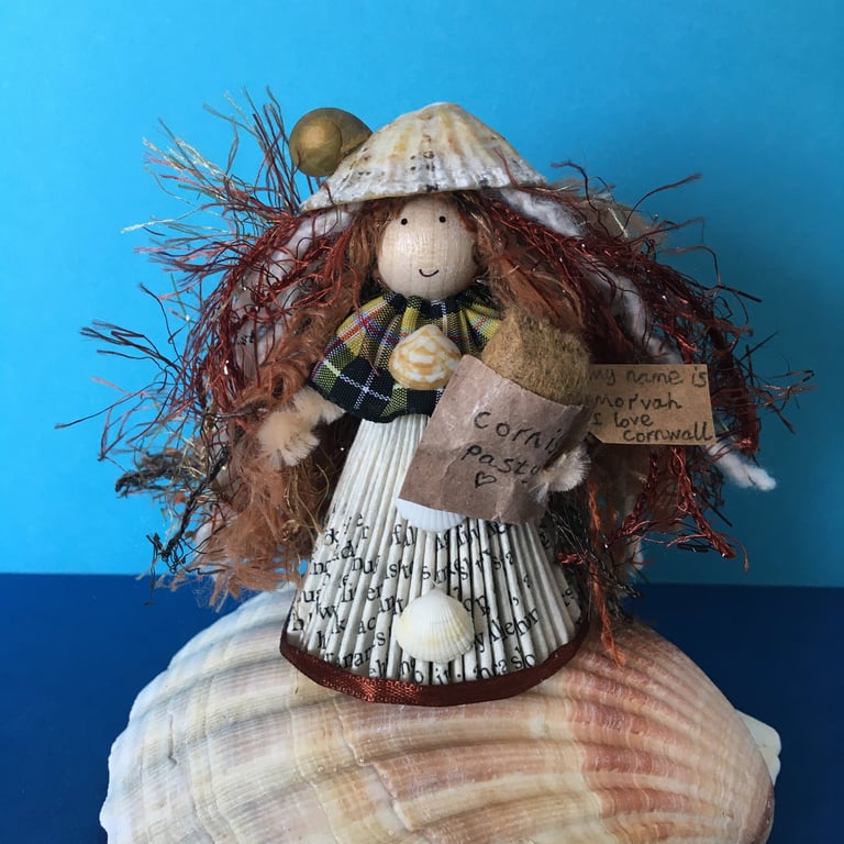 Seaside Cornish Pasty Little Fairy Person Ornament