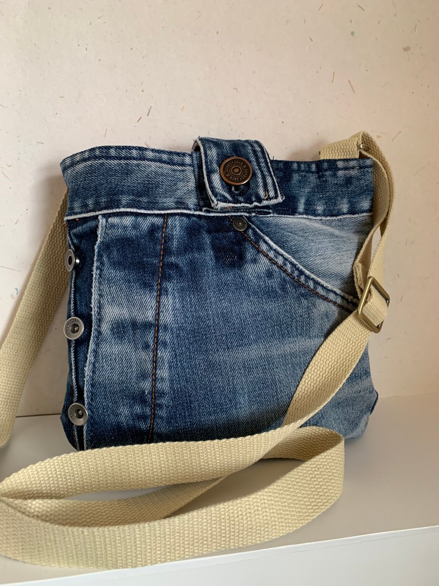 Recycled Jack Jones jeans crossbody bag