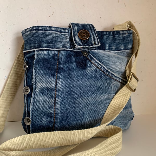 Recycled Jack Jones jeans crossbody bag